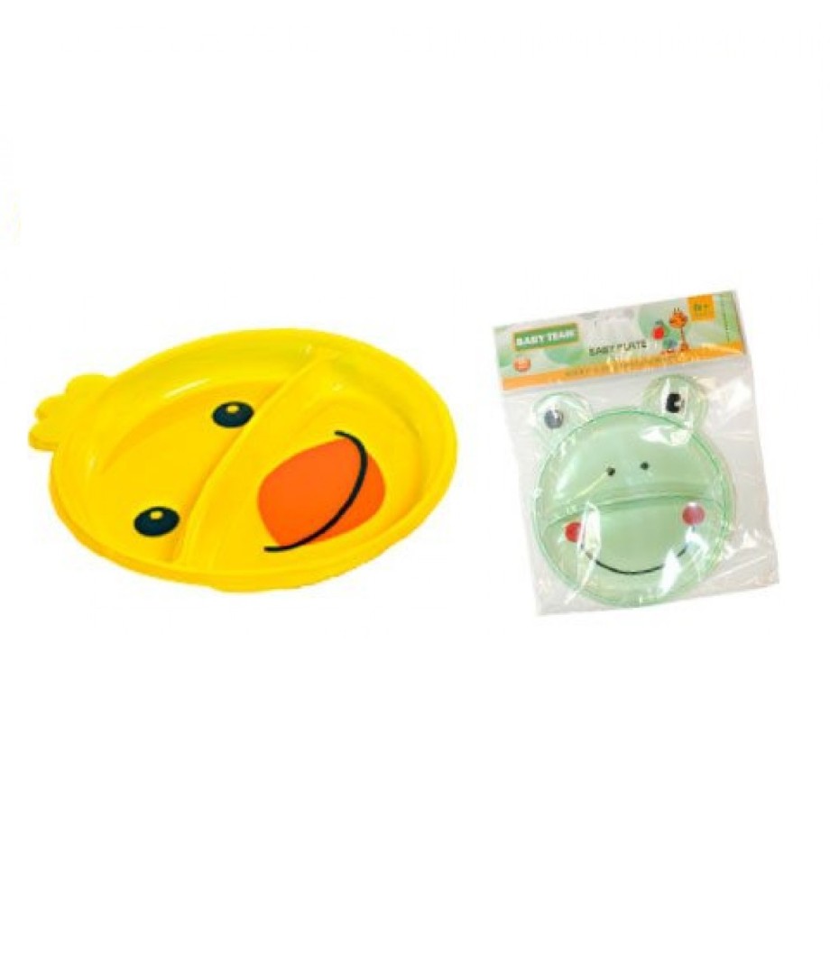 Тарілка Baby Team 6000 секційна Каченя/Жабеня