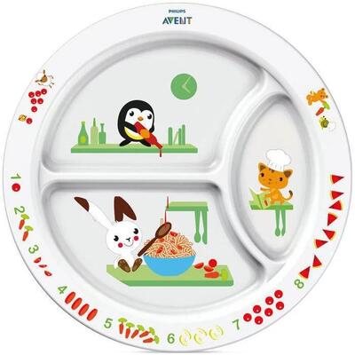 *Тарелка AVENT 6919 порционная с развивающими рисунками от 12 м *Тарелка AVENT 6919 порционная с развивающими рисунками от 12 м