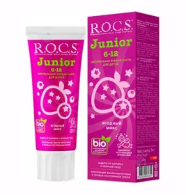 Зубна паста Рокс Junior Ягідний мікс 74г