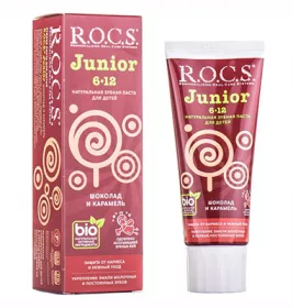 Зубна паста Рокс Junior Шоколад та Карамель 74г