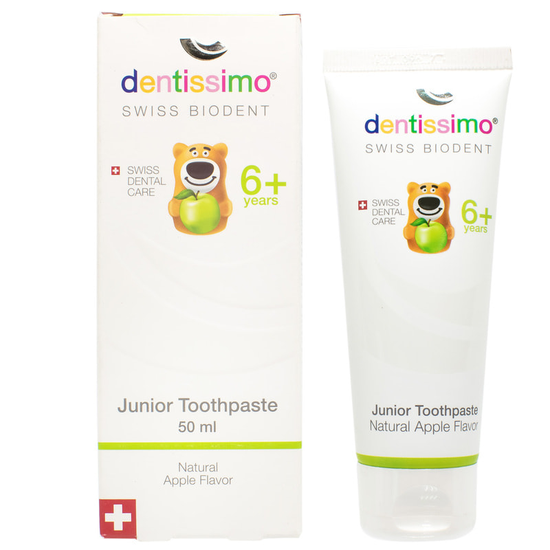 Зубная паста Dentissimo Junior With Apple Aroma с 6 лет 50 мл Зубная паста Dentissimo Junior With Apple Aroma с 6 лет 50 мл