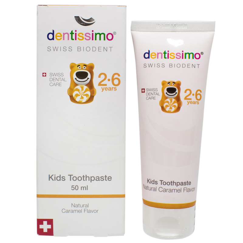 Зубная паста Dentissimo Kids With Caramel Aroma с 2-6 лет 50 мл Зубная паста Dentissimo Kids With Caramel Aroma с 2-6 лет 50 мл