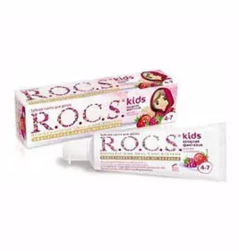 Зубна паста Рокс дитяча Kids Малина і полуниця 4-7 років 45 г