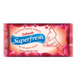 *Салфетка ФрешБери Super Fresh влажная Intimate №15