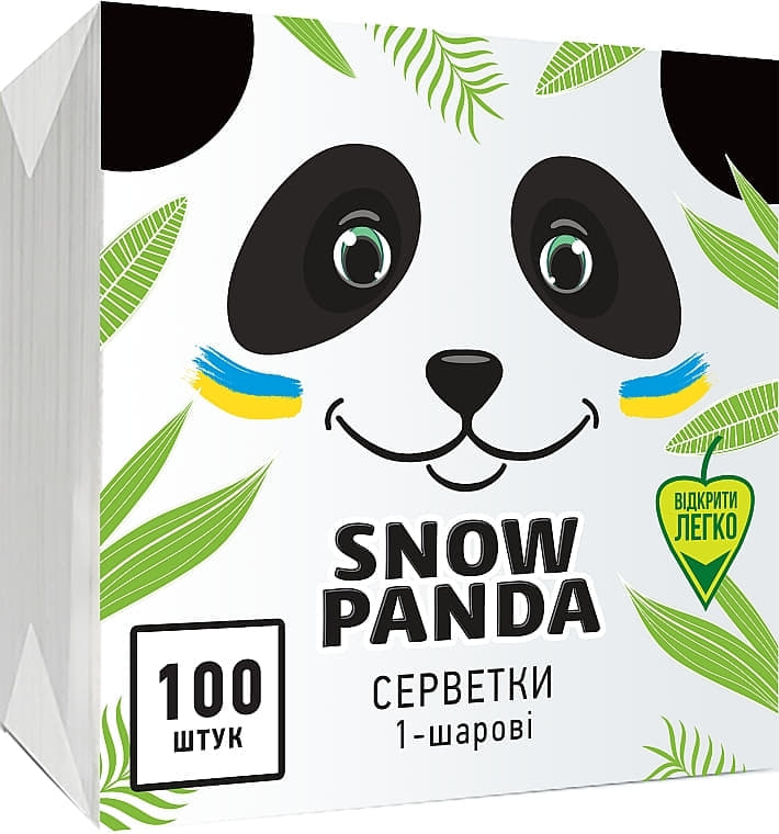 *Снежная Панда05 салфетки белые №100