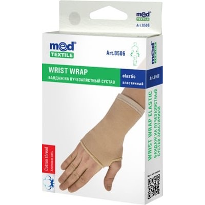 Бандаж Medtextile 8506 на лучезапястный сустав эластичный р. S Бандаж Medtextile 8506 на лучезапястный сустав эластичный р. S