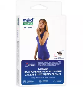 *Бандаж Medtextile 8552 на лучезапястный сустав c фиксацией пальца р S/M
