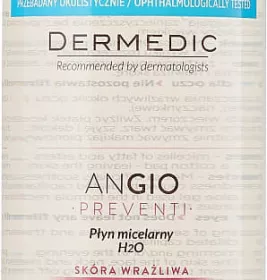 Міцелярна вода Dermedic Angio Preventi H2O для чутливої шкіри з крихкими капілярами 500мл