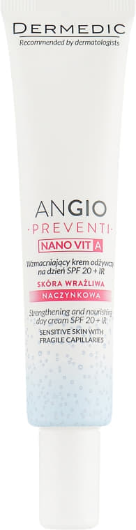 Крем Dermedic Angio Preventi Зміцнюючий насичуючий денний SPF20 +IR 40г