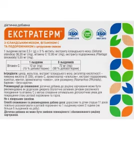 *Экстратерм леденцы с ислан.мхом и вит.С №24 цитрус