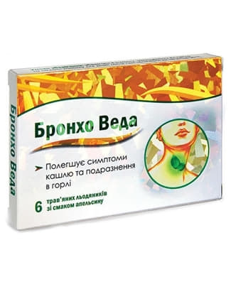 *Бронхо Веда льодяники апельсин №6