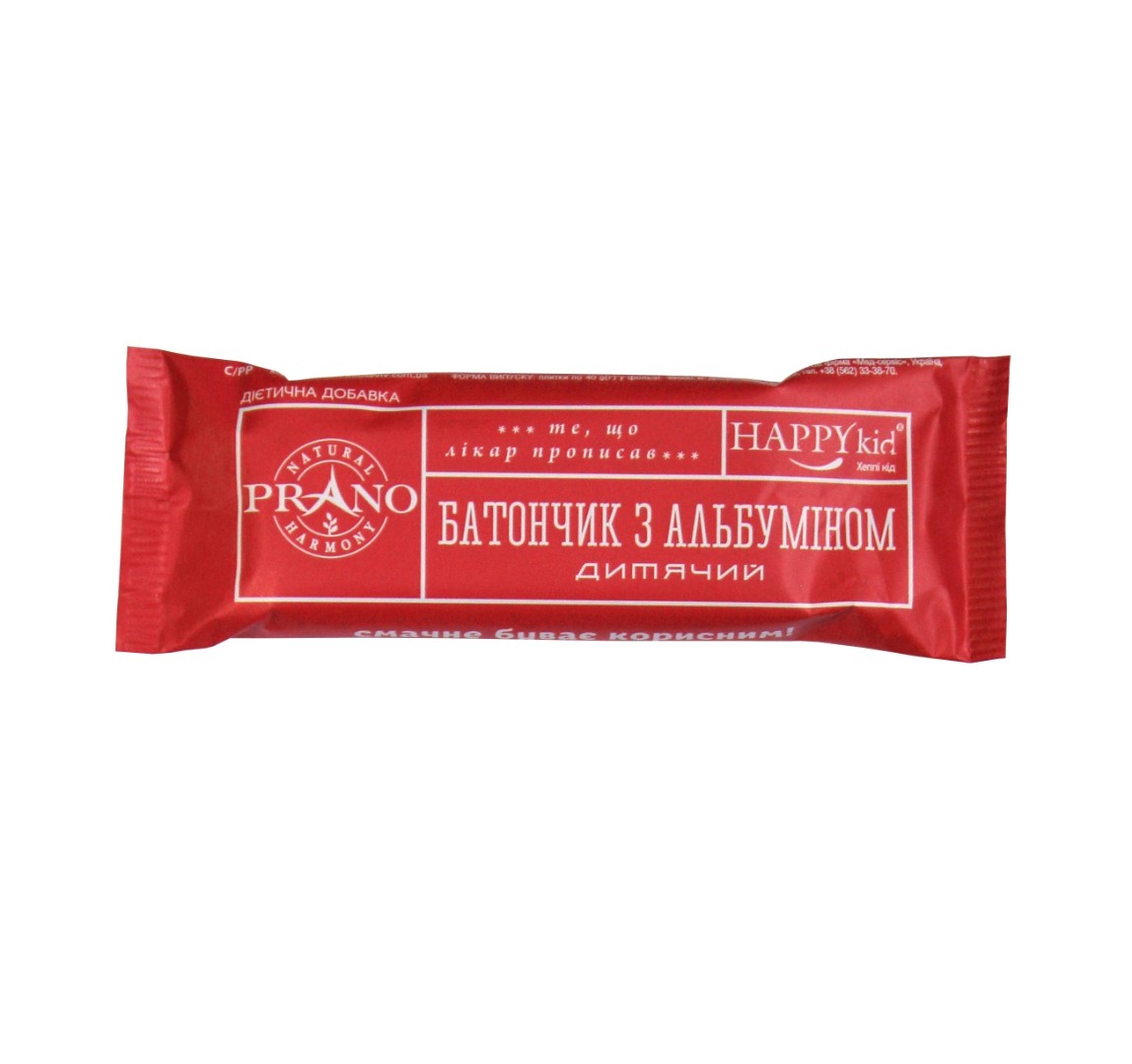 *Дієтична добавка Prano Батончик з альбуміном дитячий 40 г