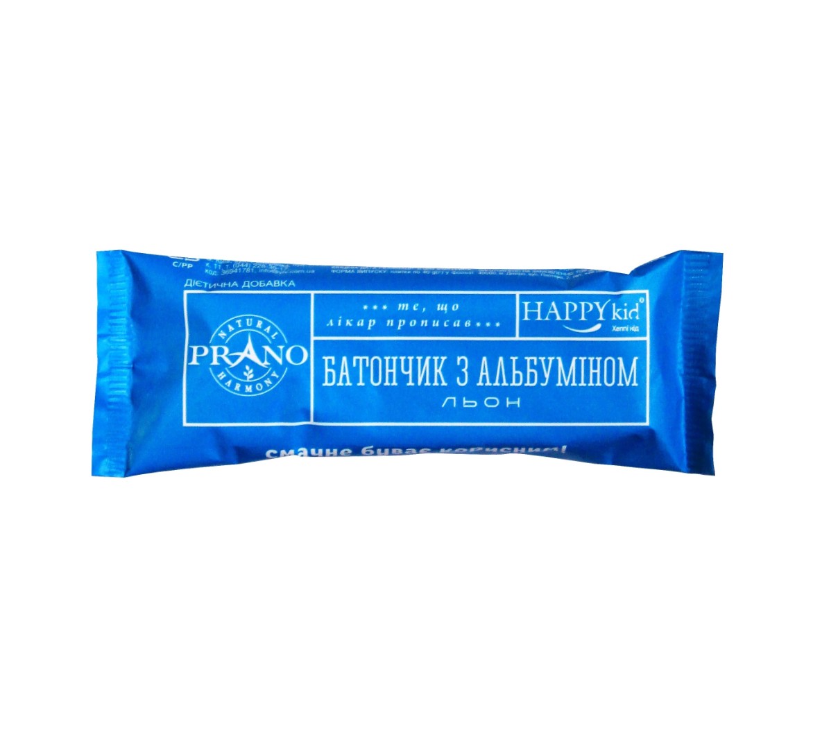 *Дієтична добавка Prano Батончик з альбуміном льон 40 г
