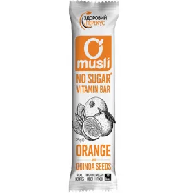 Батончик-мюслі Здоровий перекус апельсин-кіноа 25г