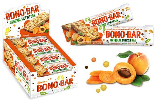 *Батончик-мюсли BONO BAR с курагой глаз.40г *Батончик-мюсли BONO BAR с курагой глаз.40г