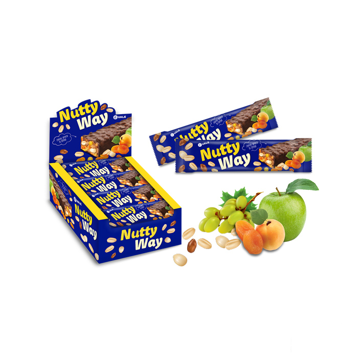 *Батончик-мюсли Nutty Way вит.орех. 40г с фрук.глаз. *Батончик-мюсли Nutty Way вит.орех. 40г с фрук.глаз.