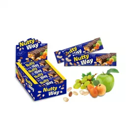 *Батончик-мюсли Nutty Way вит.орех. 40г с фрук.глаз.