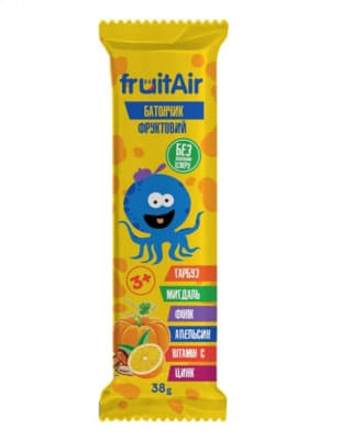 *Батончик FruitAir Финик с миндалем и тыквой 38г *Батончик FruitAir Финик с миндалем и тыквой 38г
