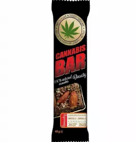 *Батончик-мюслі Cannabis Bar з мигдалем та насінням канабісу 40г