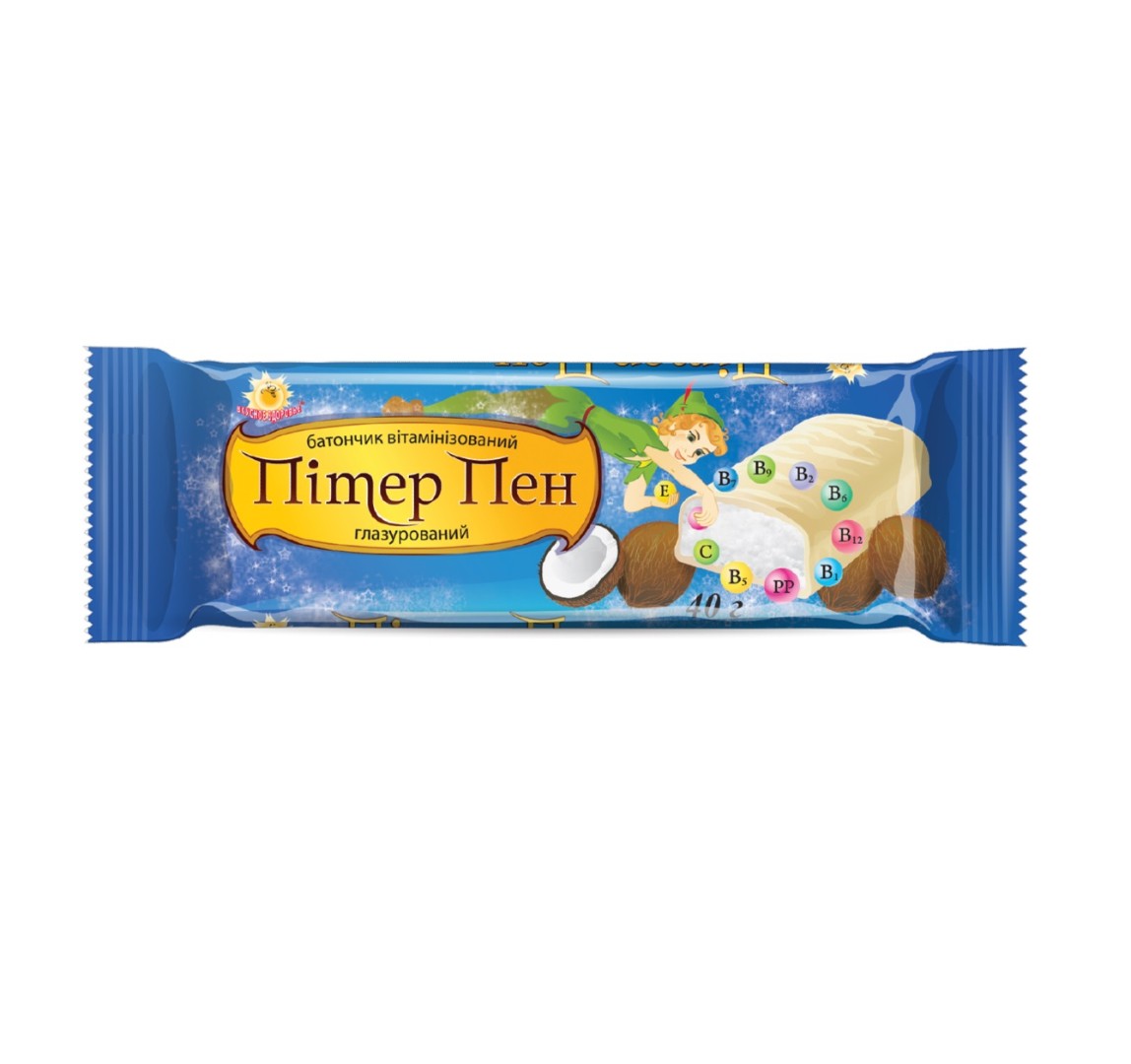 Батончик Пітер Пен у білій глазурі 40 г