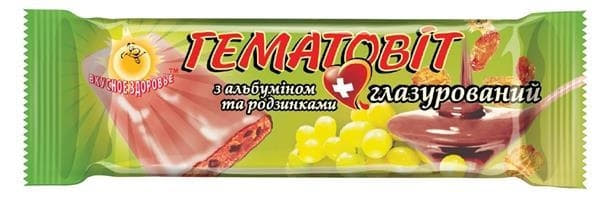 *Гематовіт з альбуміном та ізюмом глазурований 40г