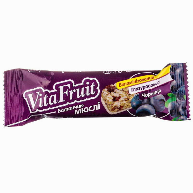 *Батончик-мюсли Vita Fruit черника 25г *Батончик-мюсли Vita Fruit черника 25г