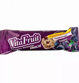 *Батончик-мюслі Vita Fruit чорниця 25г