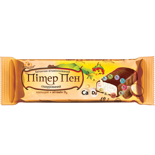 *Батончик Пітер Пен кальцій+ вітамін D3 у молочному шоколаді 40г