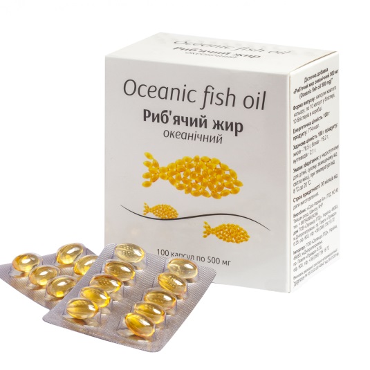 Риб'ячий жир Океанічний капс. 500мг №100 блістер