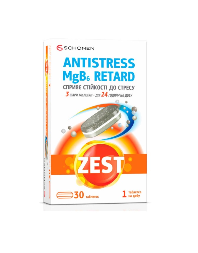 Зест Антистрес MgB6 Ретард табл. №30