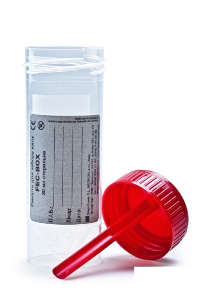 *Ємність FEC-BOX для забору кала стерильна 30 мл