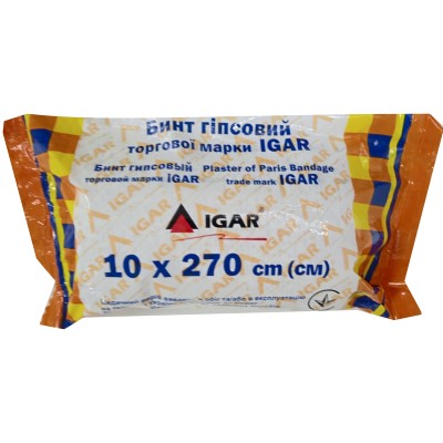 *Бинт Igar гіпсовий 10*2.7 м