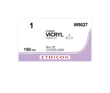 *Вікрил 1 W9027 без голки 1,5м