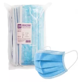 *Маска Dr.White мед. 3-х сл.на резин.н/ст. №50