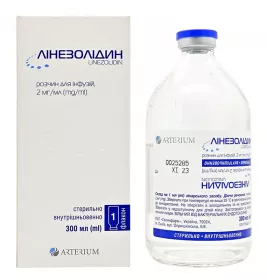 Лінезолідин розчин для інфузій 2 мг/мл по 300 мл у флаконі 1 шт. - Артеріум