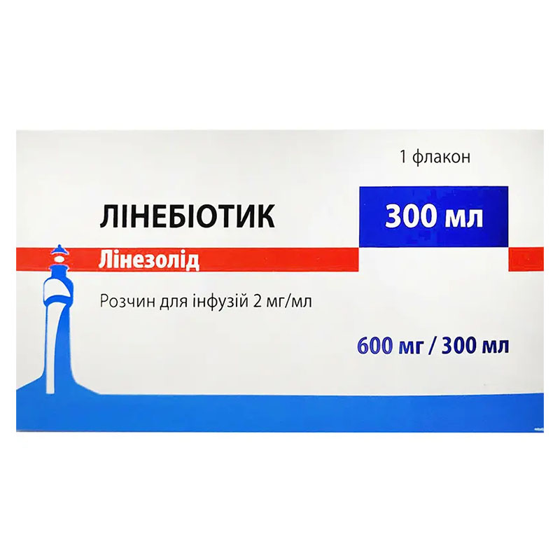 Линебиотик раствор для инфузий 2 мг/мл по 300 мл во флаконе Линебиотик раствор для инфузий 2 мг/мл по 300 мл во флаконе