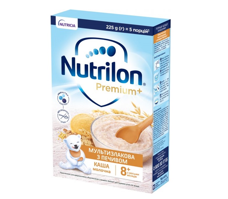 Каша Mультизлакова з печивом Nutrilon 225г