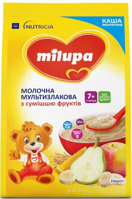 *Каша Milupa молочна мультизлакова з фруктами із 7 міс 230 г
