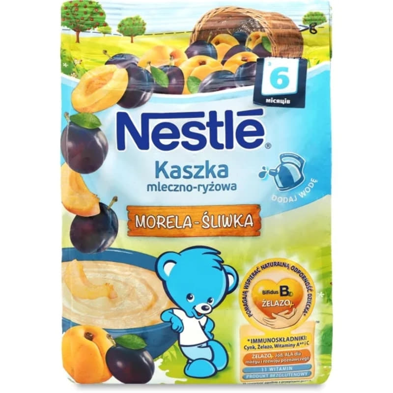 Каша Nestle молочна рисова абрикос/слива 230 г