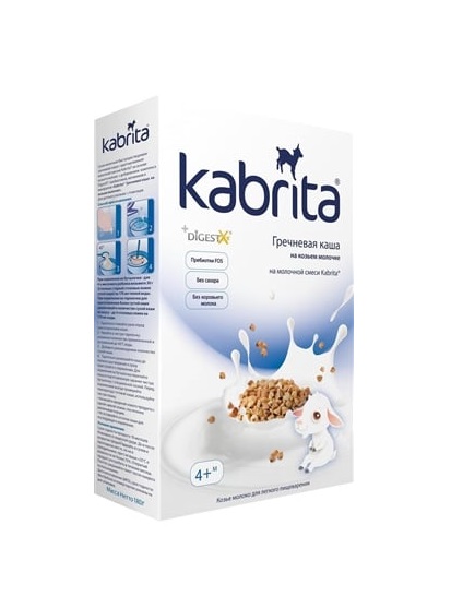 *Каша Кабрита гречана на основі козиного молока 4+ міс 180 г