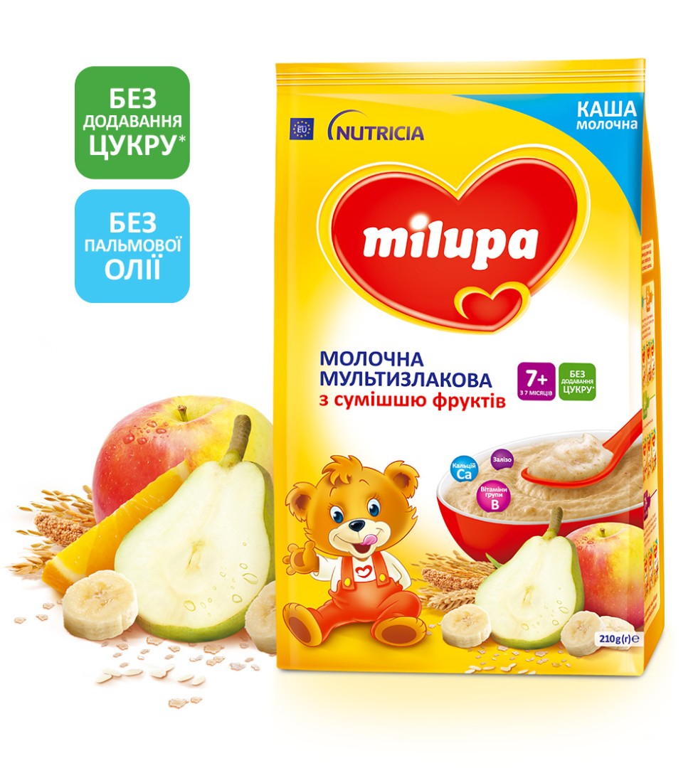 Каша Milupa мультизлаковая со смесью фруктов с 7 мес 210 г Каша Milupa мультизлаковая со смесью фруктов с 7 мес 210 г