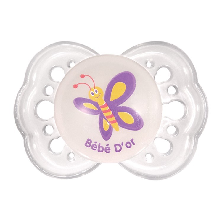 *Пустушка №2 152 Bebedor силіконова, світиться в темноті, з ортодонтичним соском