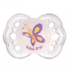 *Пустушка №2 152 Bebedor силіконова, світиться в темноті, з ортодонтичним соском