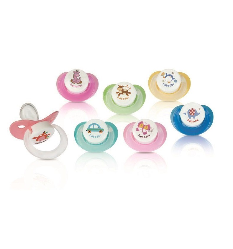 *Пустушка №1 191 Bebedor силіконова з ортодонтичним соском з малюнком