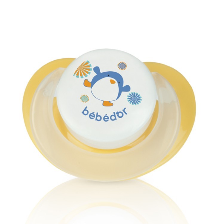 *Пустушка №2 192 Bebedor силіконова з ортодонтичним соском з малюнком