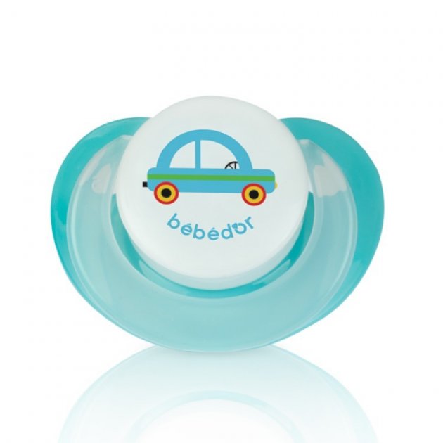 *Пустушка №3 193 Bebedor силіконова з ортодонтичним соском з малюнком