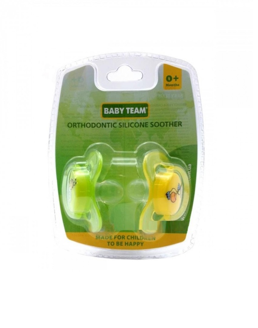 *Пустушка Baby Team 3000 силіконова ортодонтична 0+ 2 шт