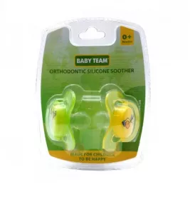 *Пустушка Baby Team 3000 силіконова ортодонтична 0+ 2 шт