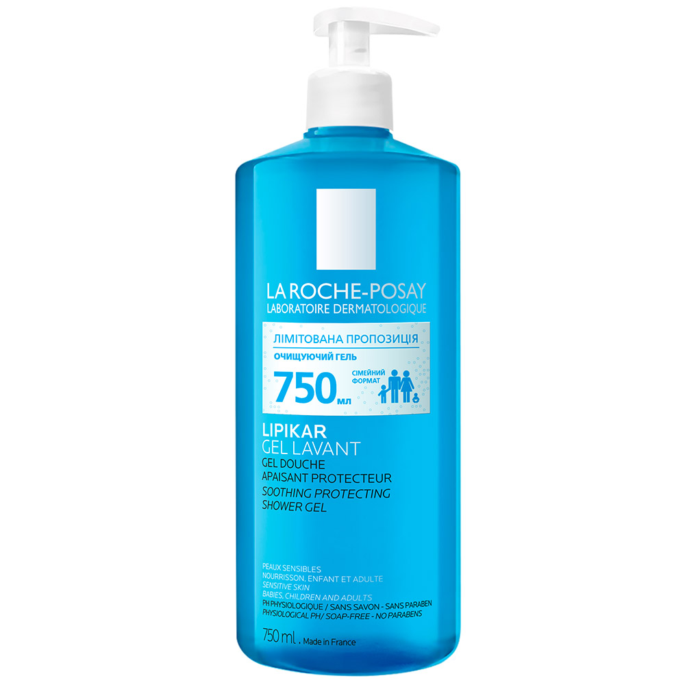 *Гель La Roche-Posay Липикар очищающий для детей и взрослых 750 мл