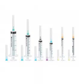 *Шприц Luer Lock 3-х комп. с 1-й иглой 21G (0,8х38мм) 10мл №1 Medicare